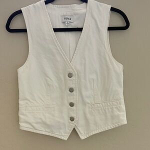 Pistola Cream Button-Up Vest